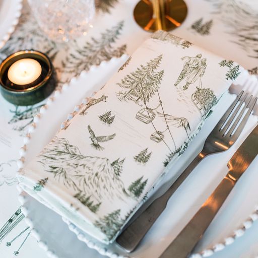 Festive Toile - Forest Napkin (Pair)