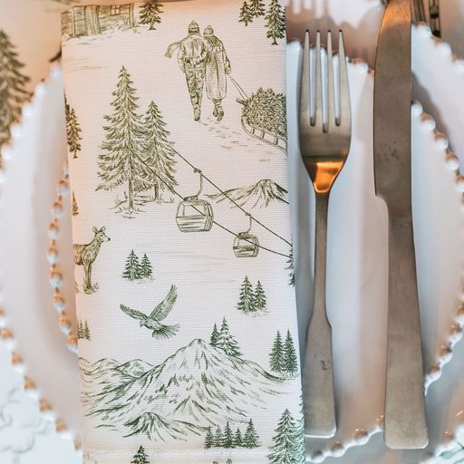 Festive Toile - Forest Napkin (Pair)