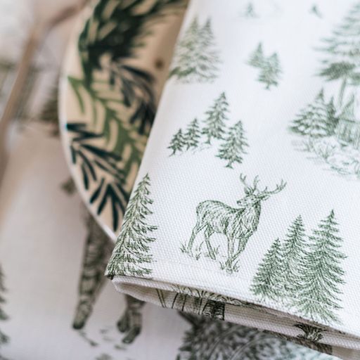 Festive Toile - Forest Napkin (Pair)