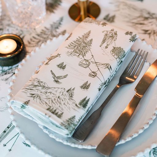 Festive Toile - Forest Napkin (Pair)