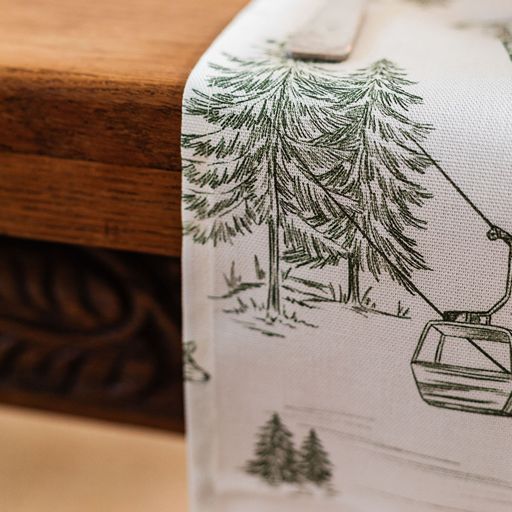 Festive Toile - Forest Table Runner