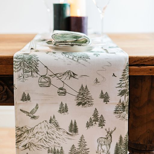 Festive Toile - Forest Table Runner