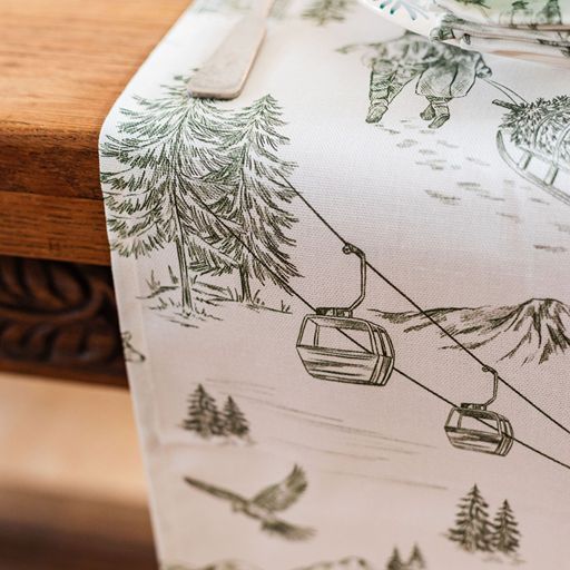 Festive Toile - Forest Table Runner