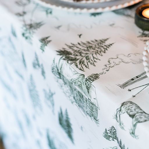 Festive Toile - Forest Tablecloth