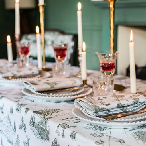 Festive Toile - Forest Tablecloth