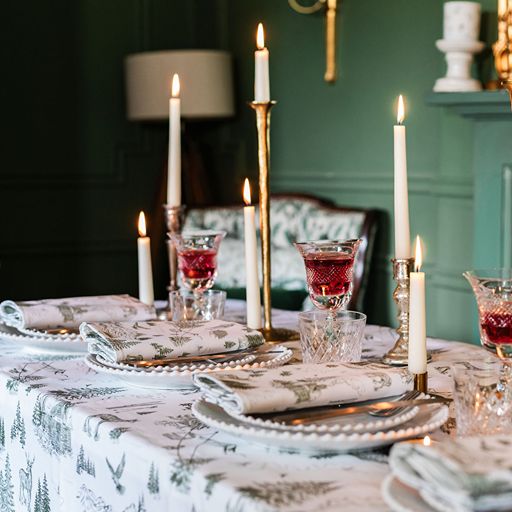 Festive Toile - Forest Tablecloth