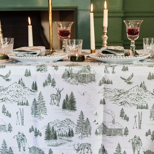 Festive Toile - Forest Tablecloth