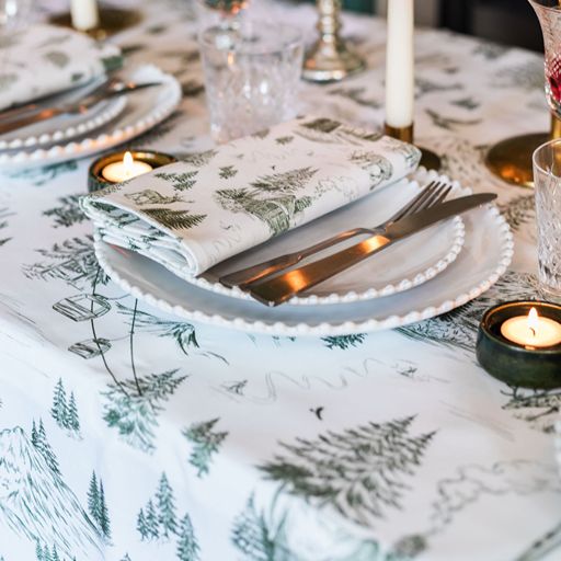 Festive Toile - Forest Tablecloth