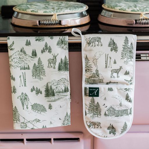 Festive Toile - Forest Tea Towel