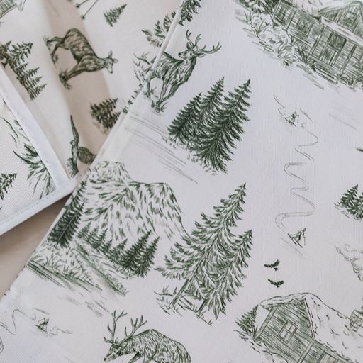 Festive Toile - Forest Tea Towel