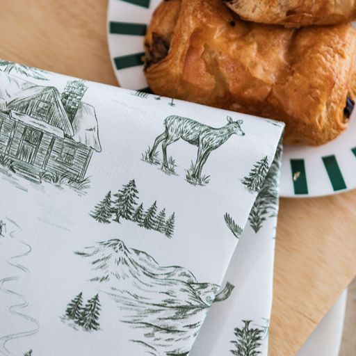 Festive Toile - Forest Tea Towel