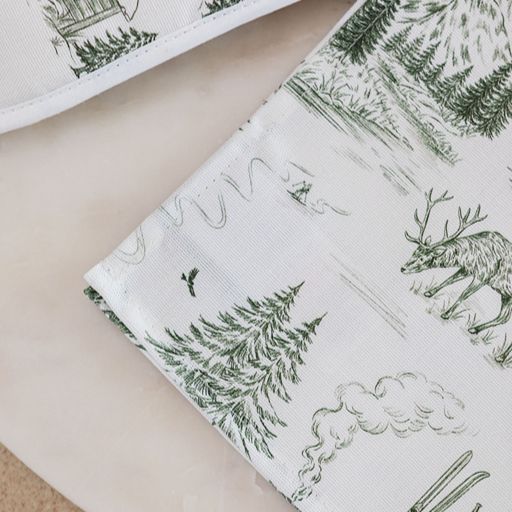Festive Toile - Forest Tea Towel