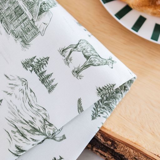 Festive Toile - Forest Tea Towel