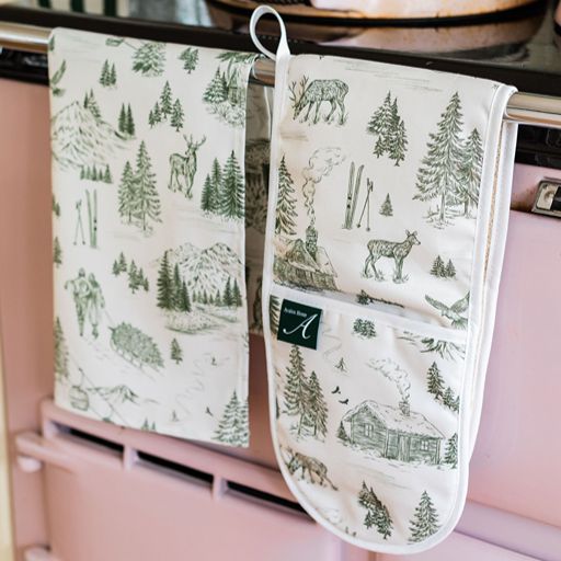 Festive Toile - Forest Tea Towel