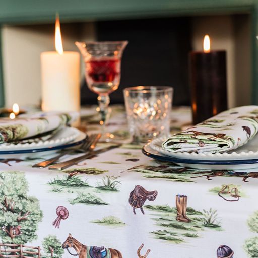 Horse Girl Chic Tablecloth