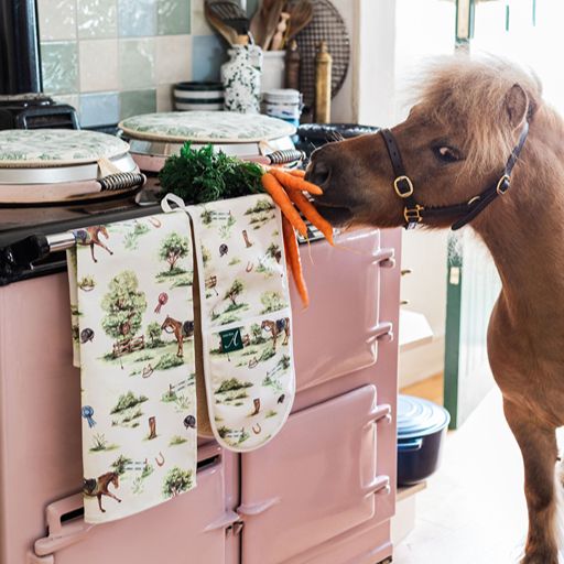 Horse Girl Chic Tea Towel