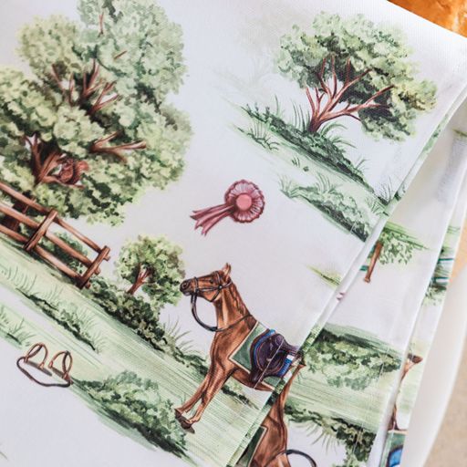 Horse Girl Chic Tea Towel