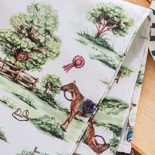 Horse Girl Chic Tea Towel