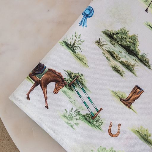 Horse Girl Chic Tea Towel