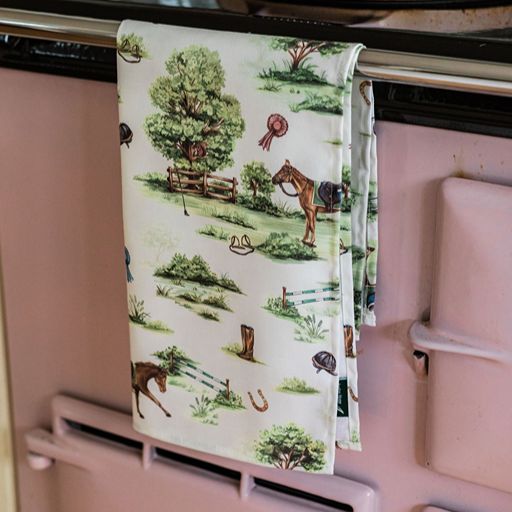 Horse Girl Chic Tea Towel