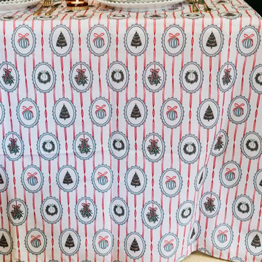 Stripe the Halls Tablecloth