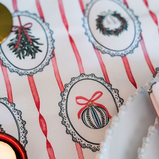 Stripe the Halls Tablecloth