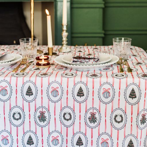 Stripe the Halls Tablecloth