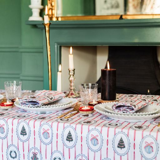 Stripe the Halls Tablecloth