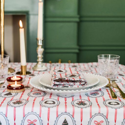 Stripe the Halls Tablecloth