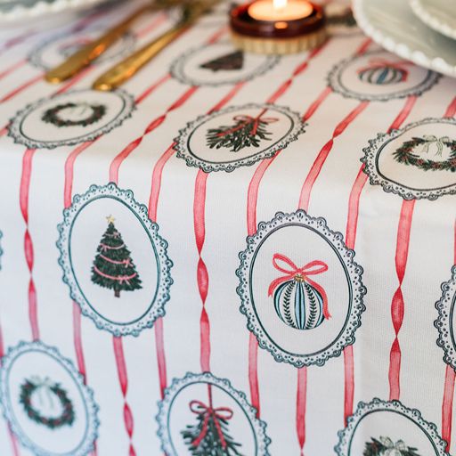 Stripe the Halls Tablecloth