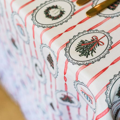 Stripe the Halls Tablecloth