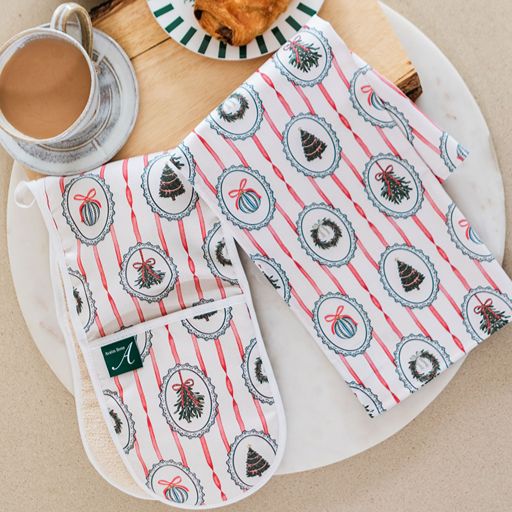 Stripe the Halls Tea Towel - Shipping September