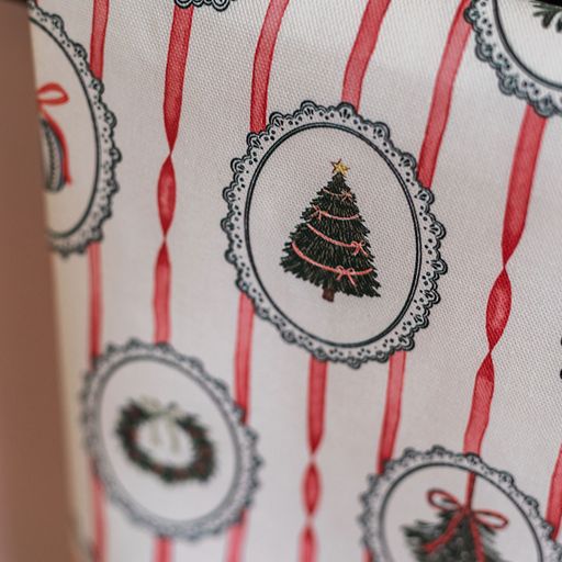 Stripe the Halls Tea Towel - Shipping September