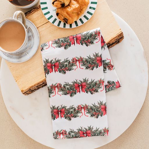 Sweeping Garlands Tea Towel