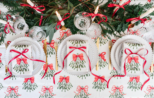 Cream Bows Tablecloth
