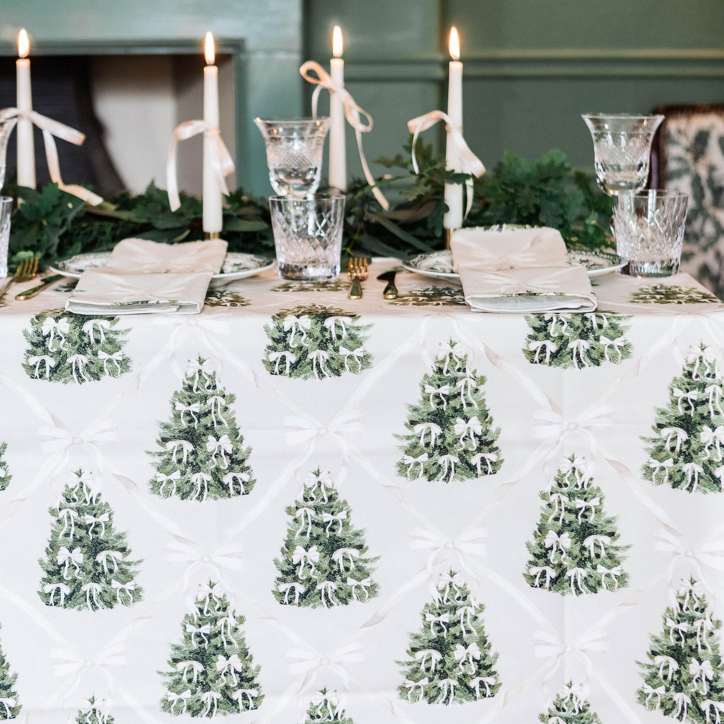 Forest of Cream Tablecloth - Despatching November