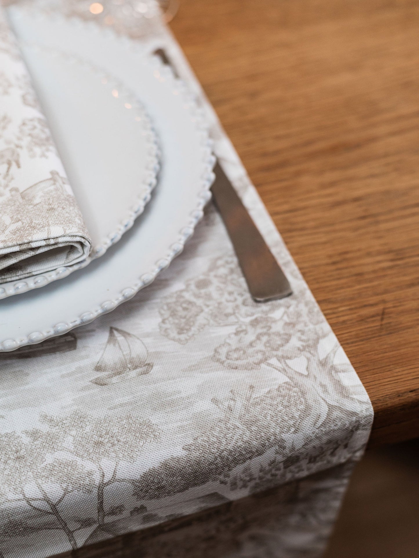 Soft Toile Table Runner