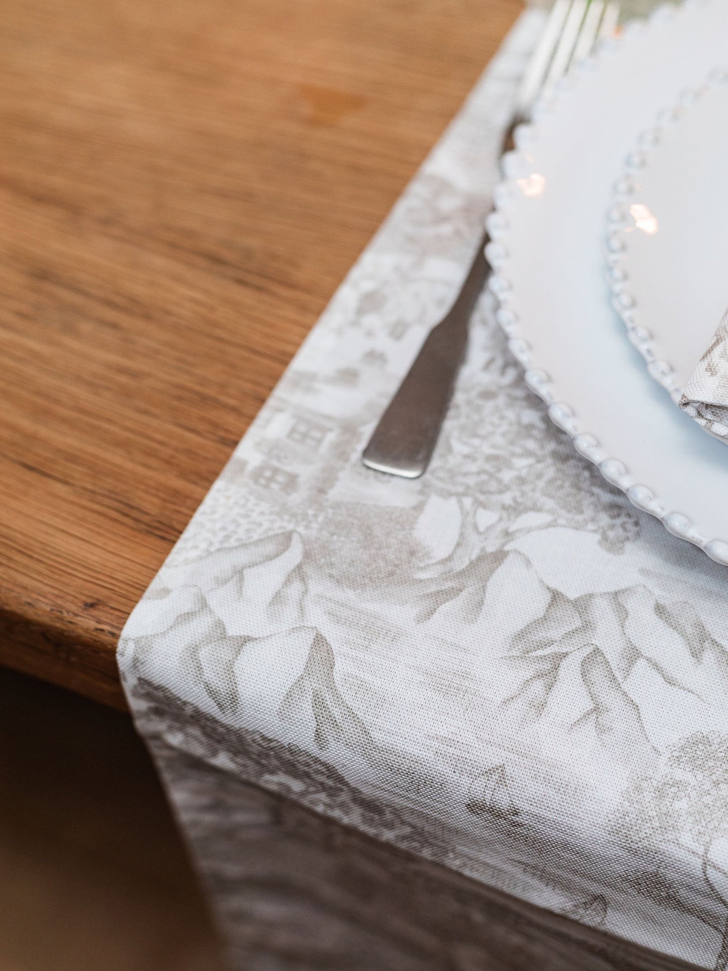 Soft Toile Table Runner
