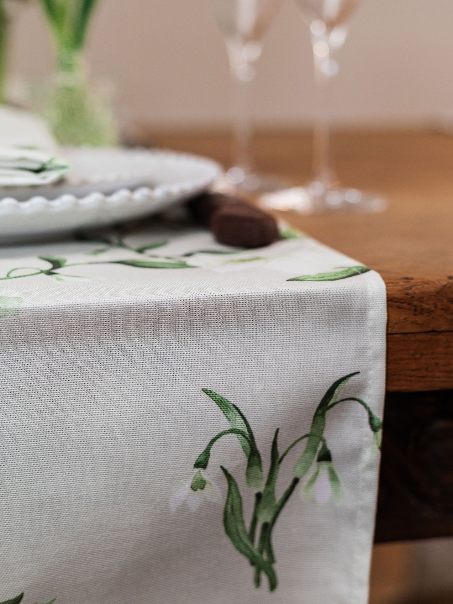 Snowdrop and Hellebore Table Runner