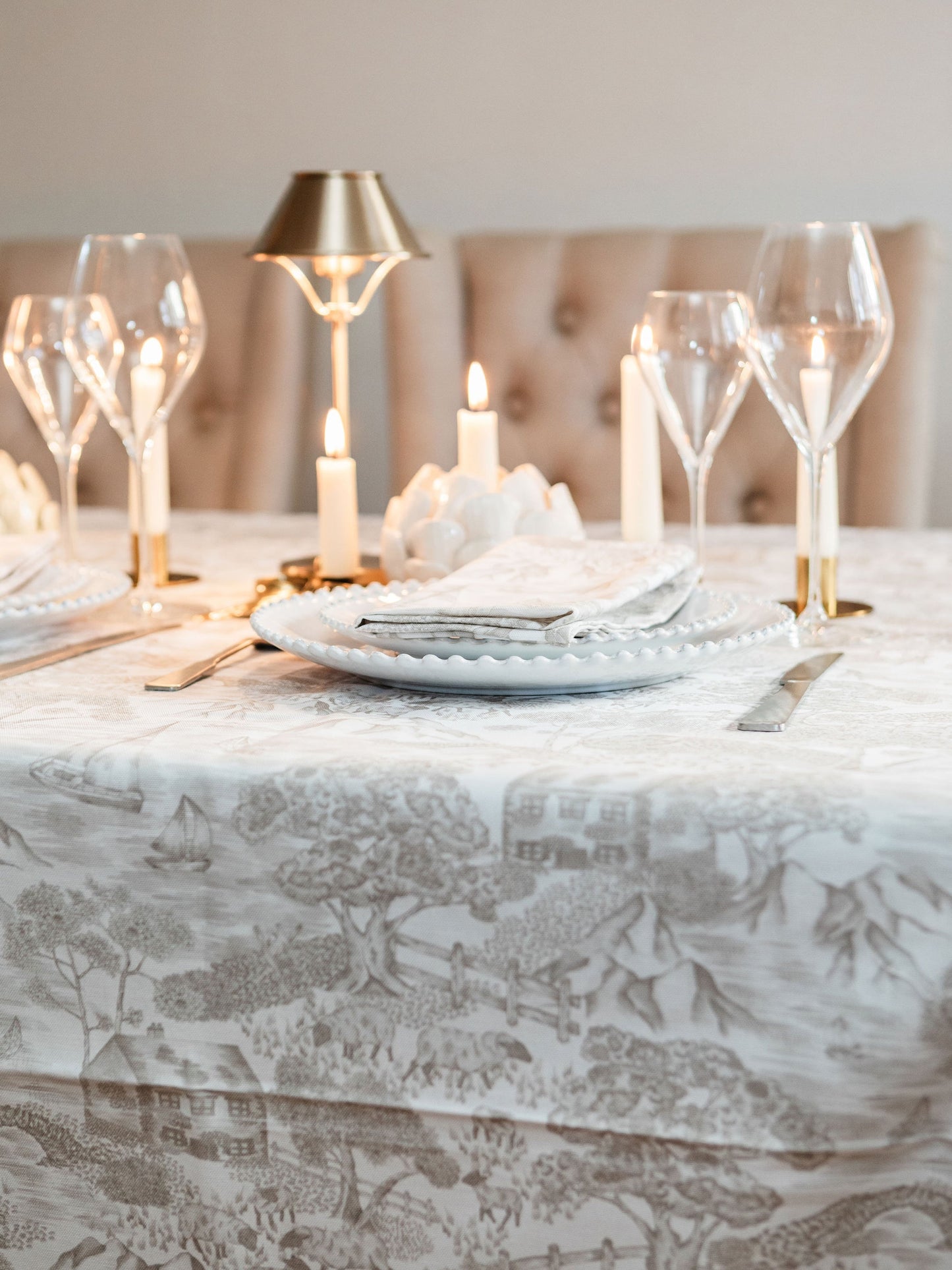 Soft Toile Tablecloth