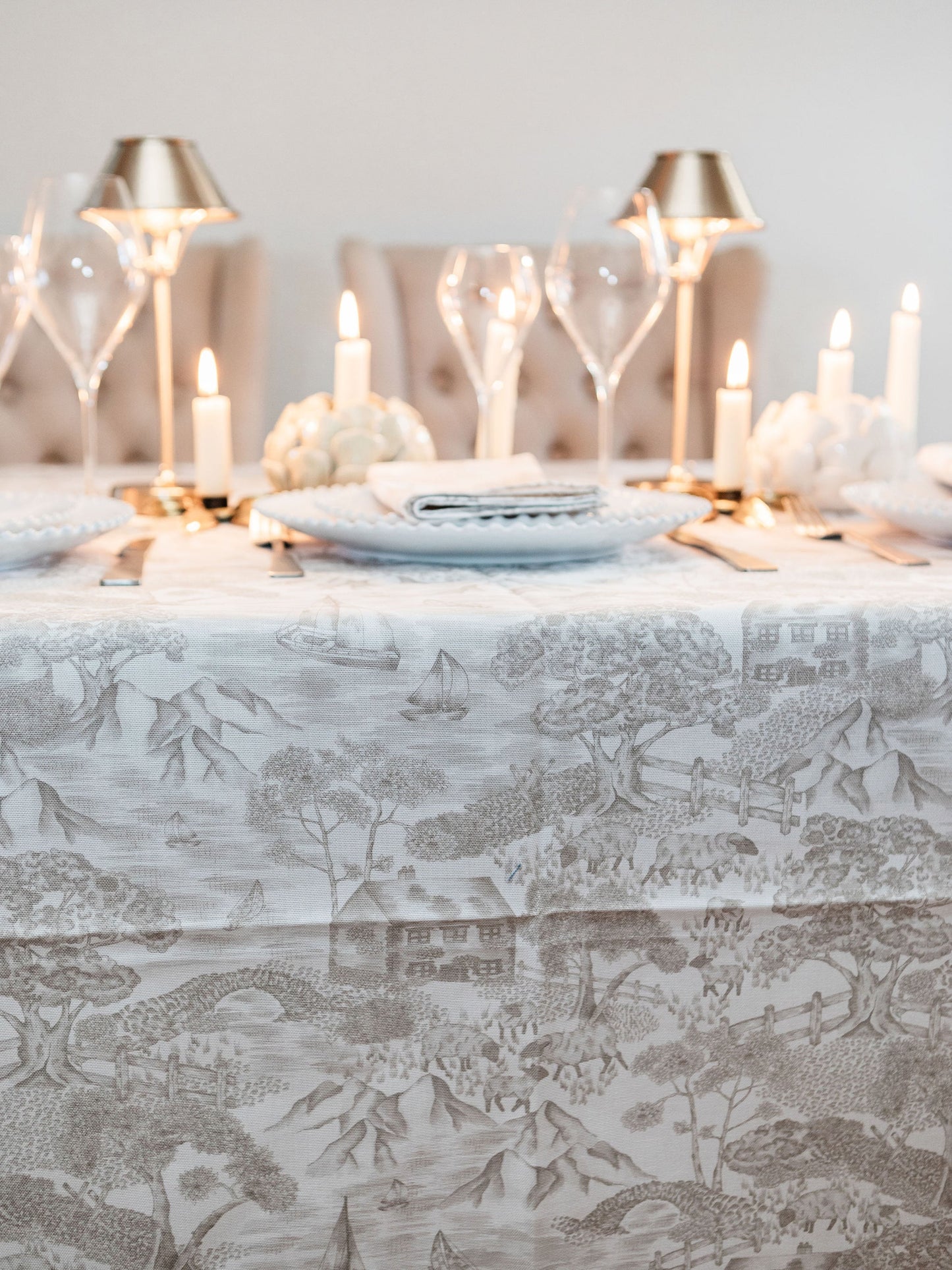 Soft Toile Tablecloth