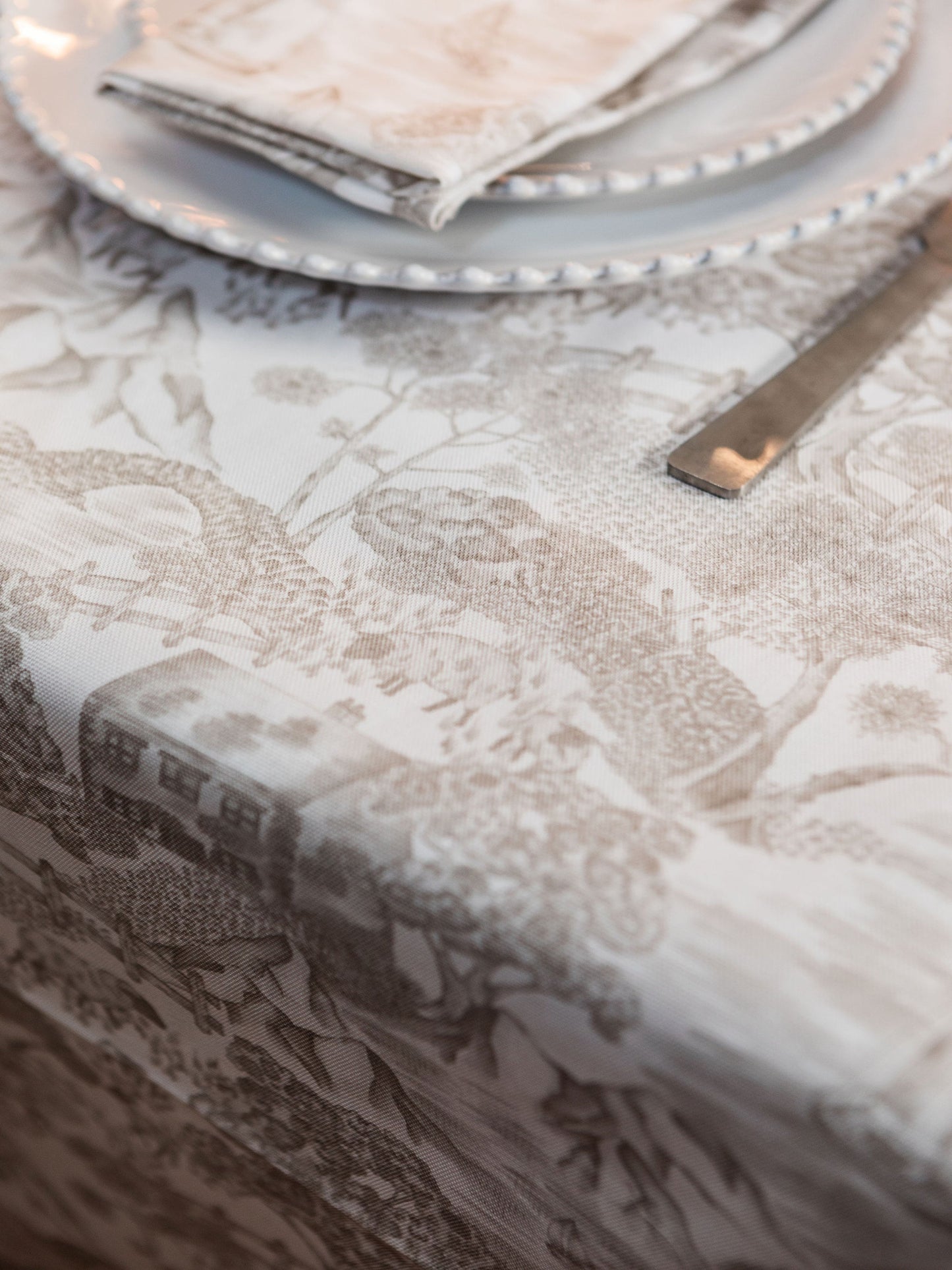 Soft Toile Tablecloth