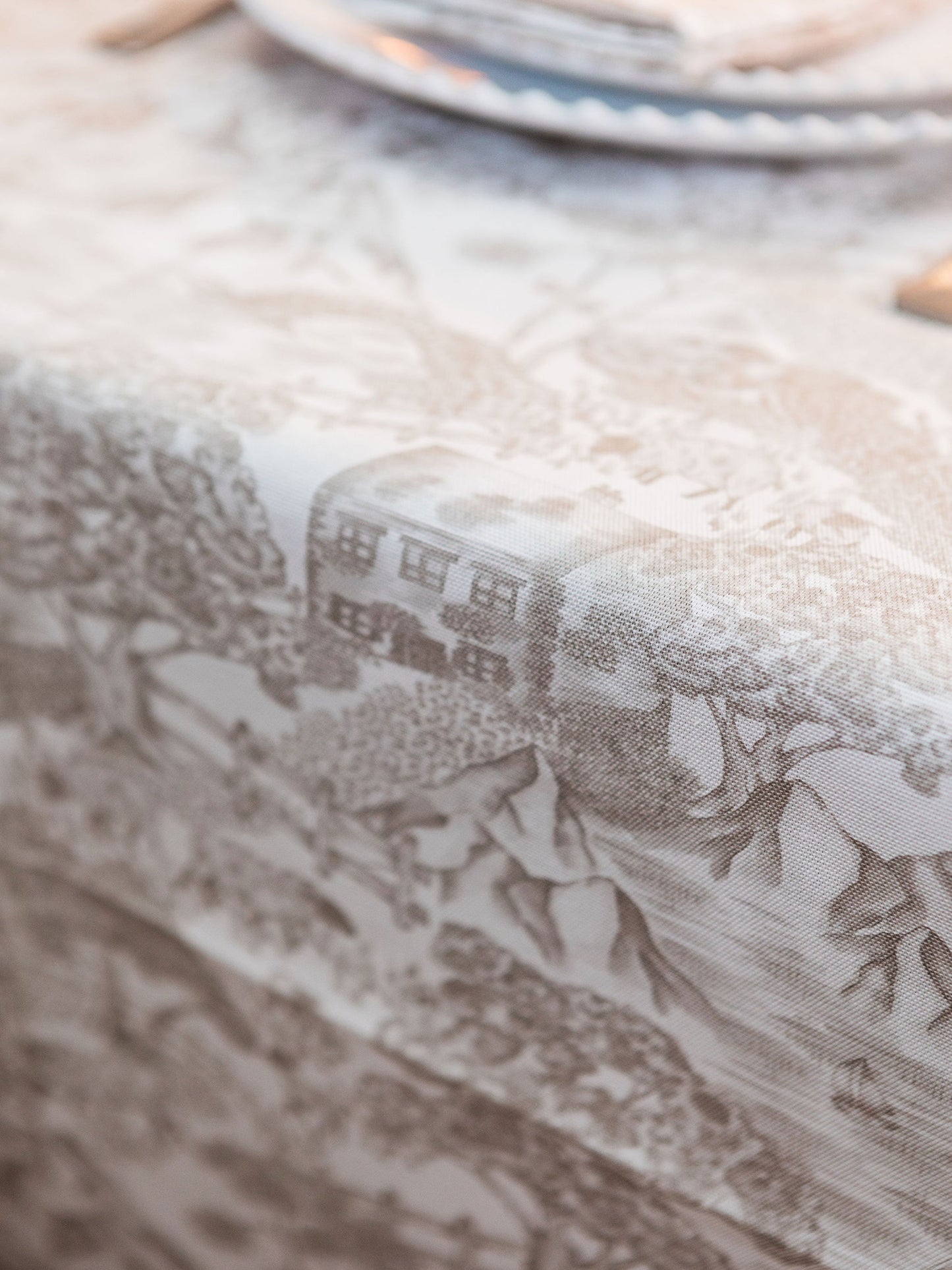Soft Toile Tablecloth