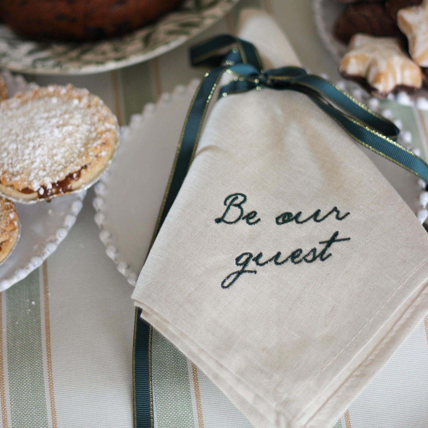 Be Our Guest Embroidered Napkins (Pair)