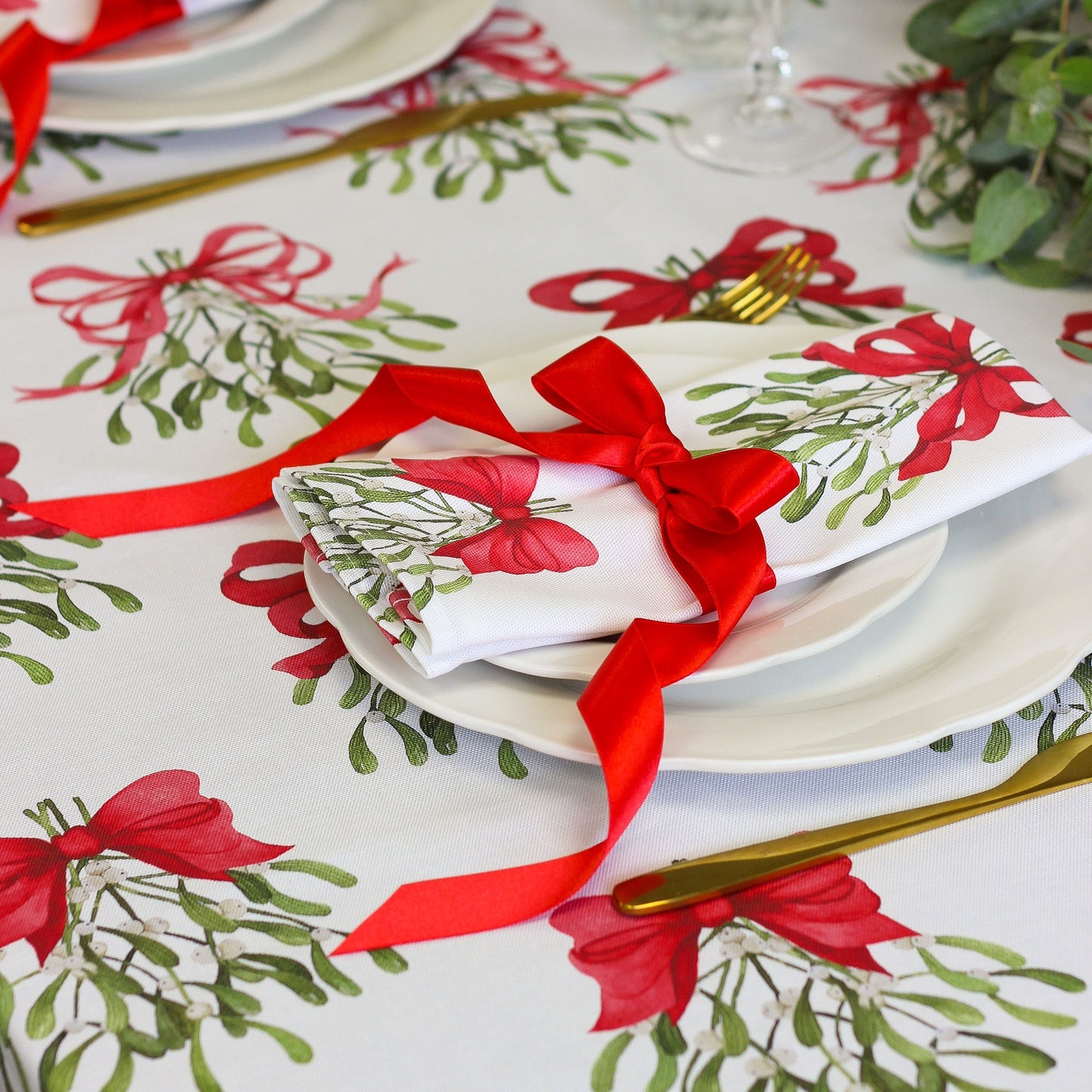 Cream Bows Napkin (Pair)