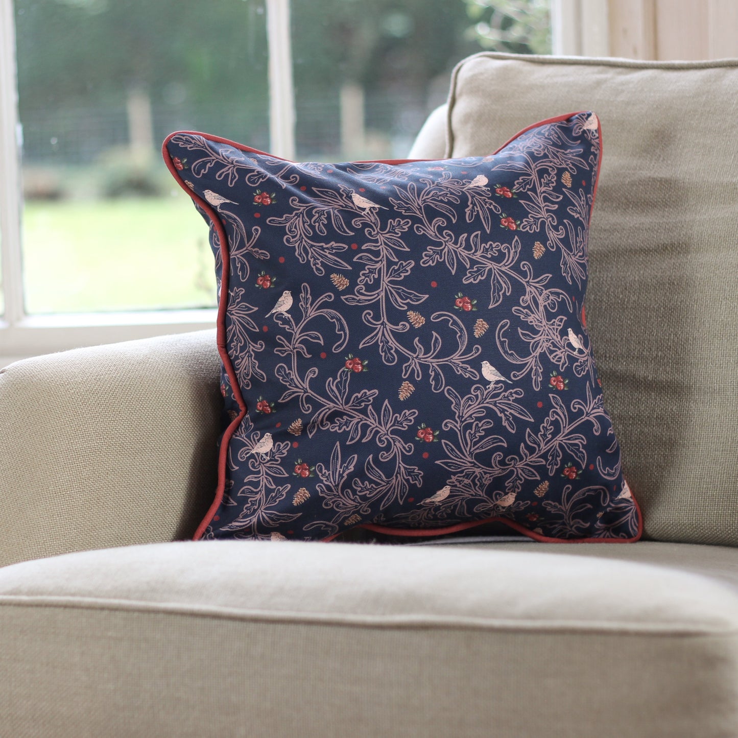 SAMPLE SALE - Blue Robins Cushion