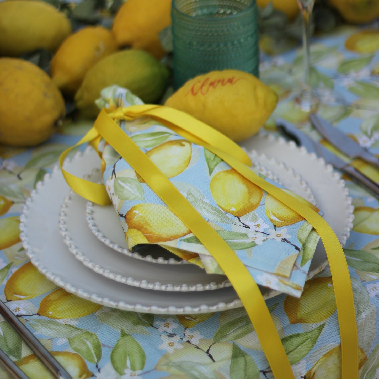Summer Lemons Napkins (Pair)