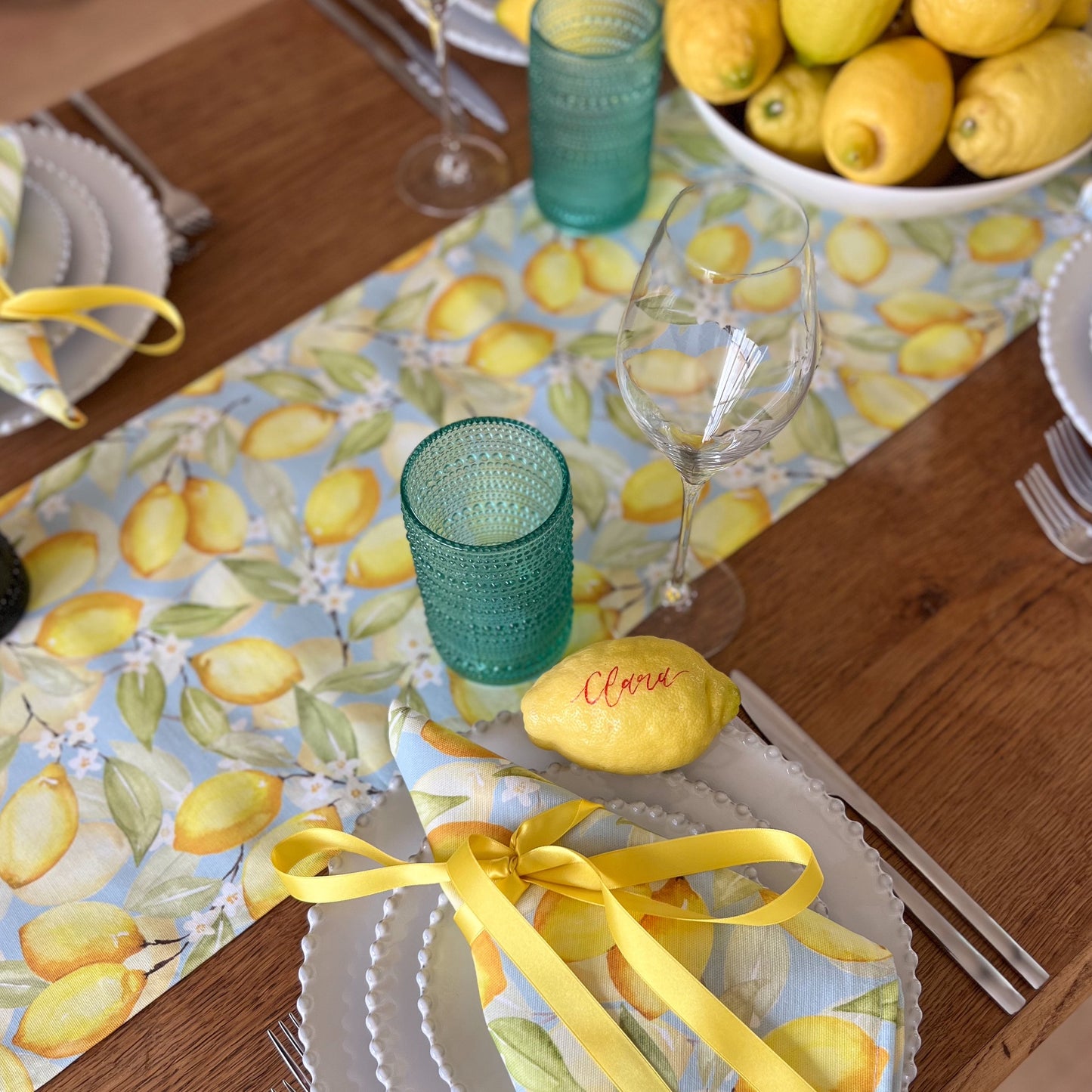 Summer Lemons Table Runner