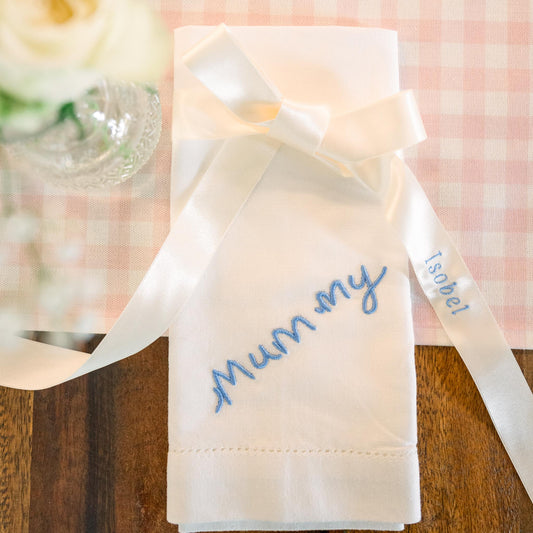 Personalised Mothers Day Napkin - Your Handwriting