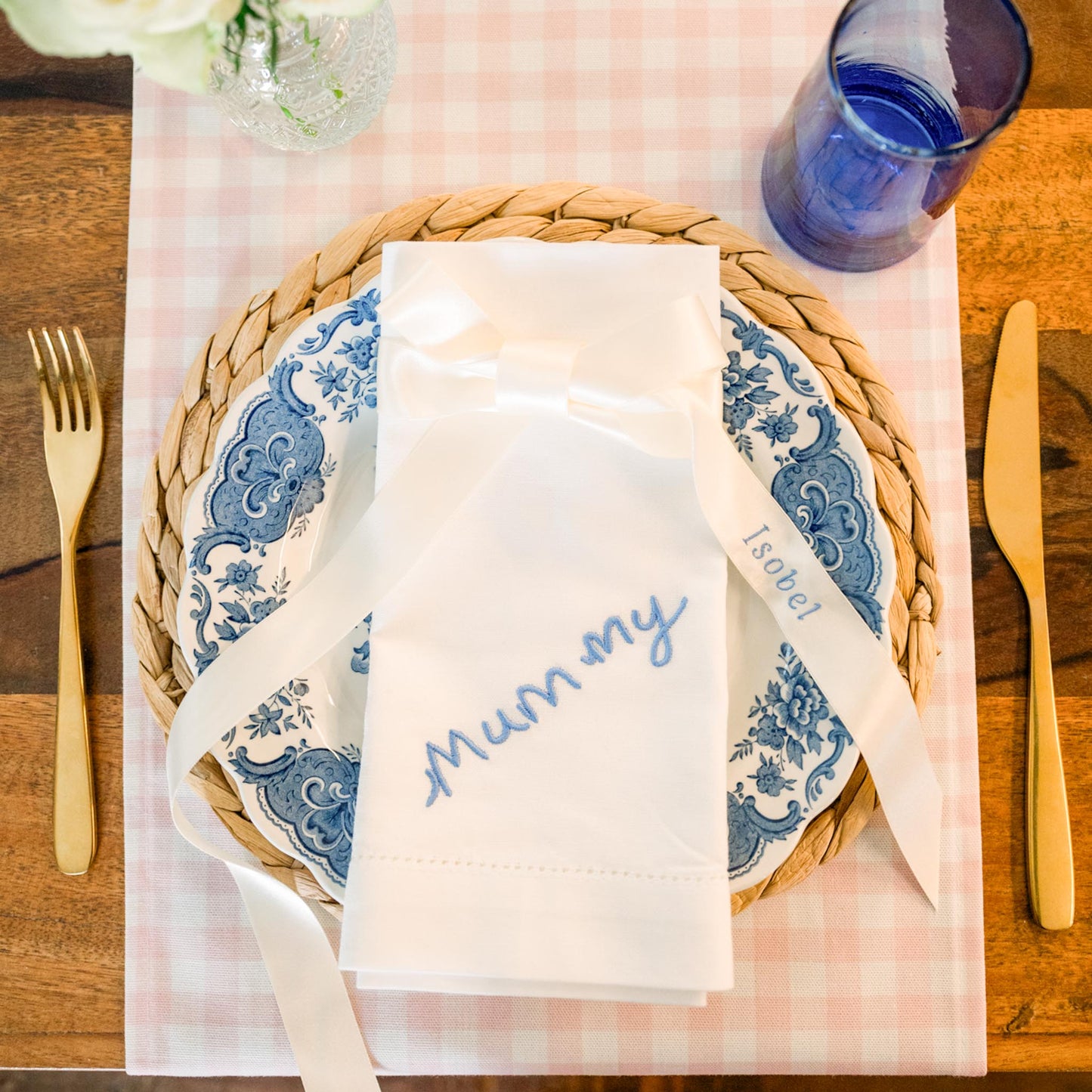 Personalised Mothers Day Napkin - Your Handwriting